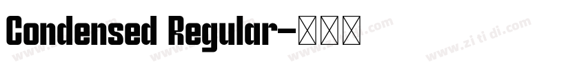Condensed Regular字体转换